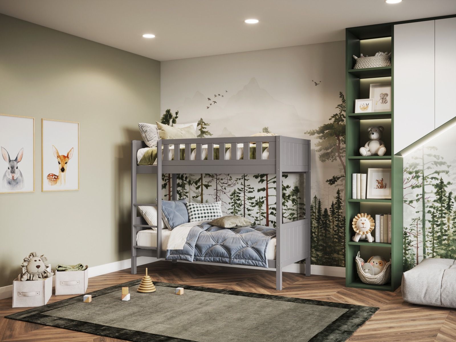 Bea Shorty Wooden Bunk Bed with Optional Trundle