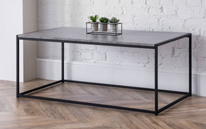 Staten Coffee Table - Concrete Finish - Available in Square or Rectangular Concrete Finish