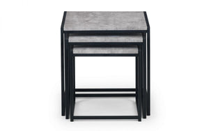 Staten Nest Of 3 Tables - Concrete Finish - 45cm D x 45cm W x 45cm H