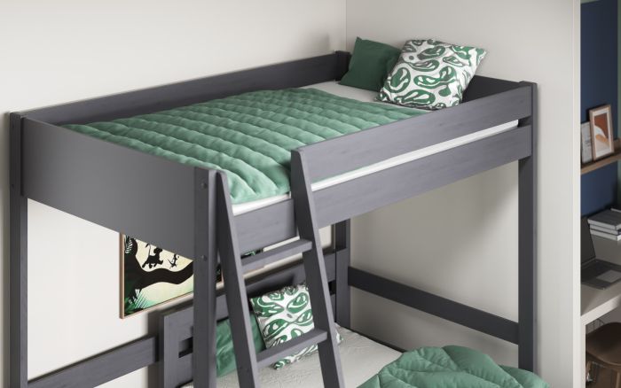 Noomi Tera Small Double High Sleeper With Small Double L Shaped Bed - Colour Options Available - White or Grey
