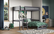 Load image into Gallery viewer, Noomi Tera Small Double High Sleeper With Single L Shaped Bed - Colour Options Available - White or Grey
