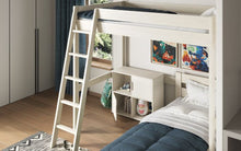 Load image into Gallery viewer, Noomi Tera Small Double High Sleeper With Single L Shaped Bed - Colour Options Available - White or Grey
