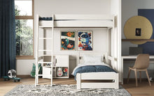 Load image into Gallery viewer, Noomi Tera Small Double High Sleeper With Single L Shaped Bed - Colour Options Available - White or Grey
