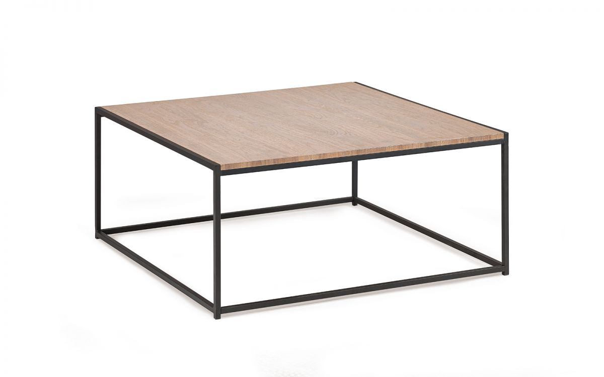 Tribeca Square Coffee Table - Sonoma Oak or Walnut - 90cm W x 40cm H