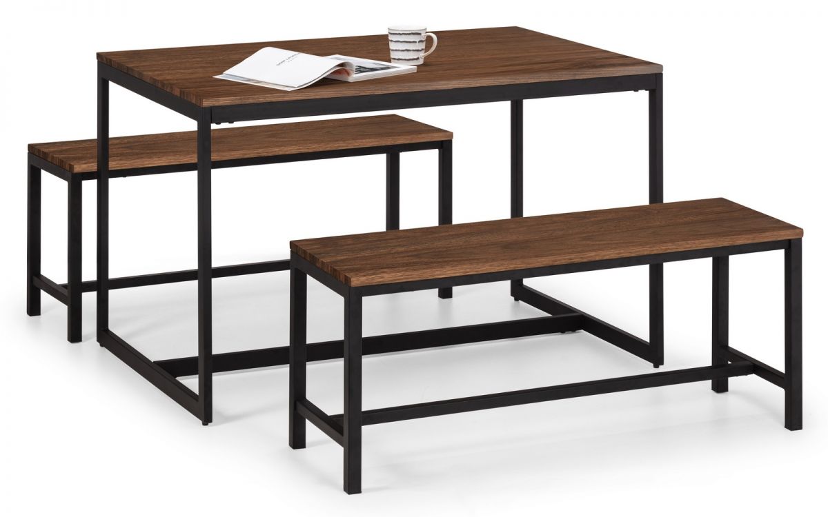 Tribeca Dining Table - Sonoma Oak or Walnut - 120cm D x 80cm W x 75cm H