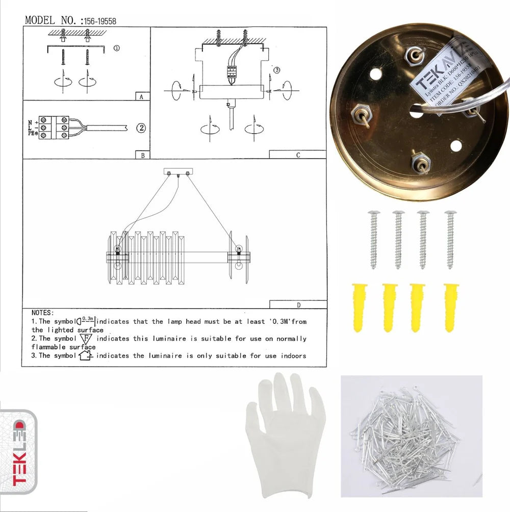 Saturn Crystal Gold Metal Chandelier Ceiling Light E14 - Available in 4 Sizes