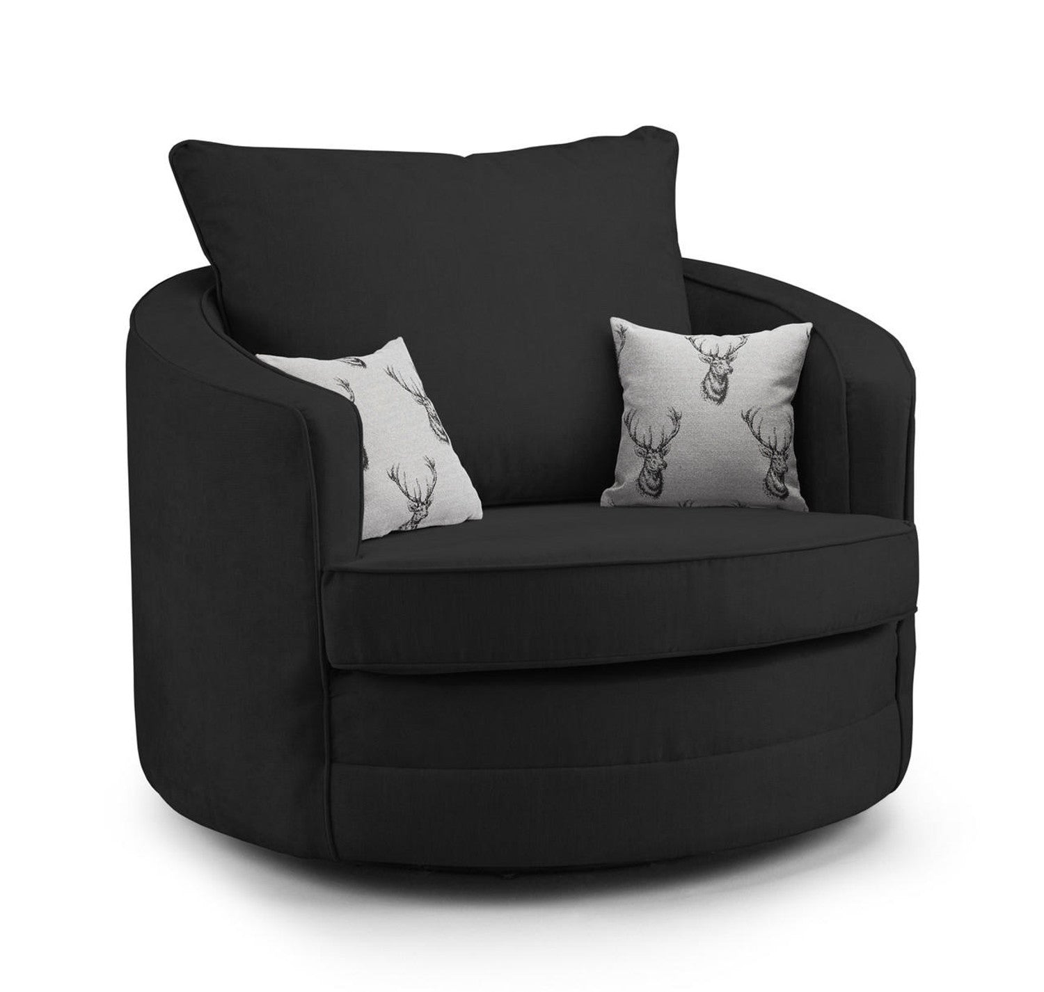 Varona Scatterback/Fullback Sofa - Black or Grey - Available Large Corner, RHF/LHF Corner, 3 Seater, 2 Seater, Swivel Chair, Armchair Or Sofa Bed