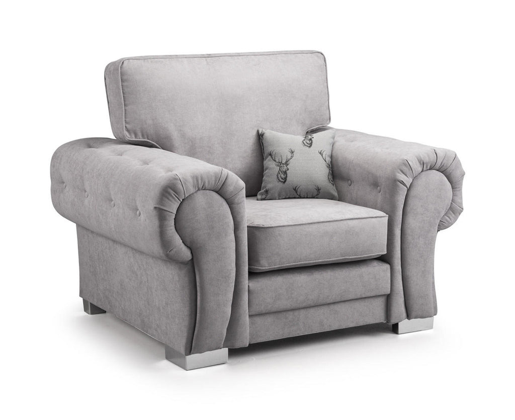 Varona Scatterback/Fullback Sofa - Black or Grey - Available Large Corner, RHF/LHF Corner, 3 Seater, 2 Seater, Swivel Chair, Armchair Or Sofa Bed