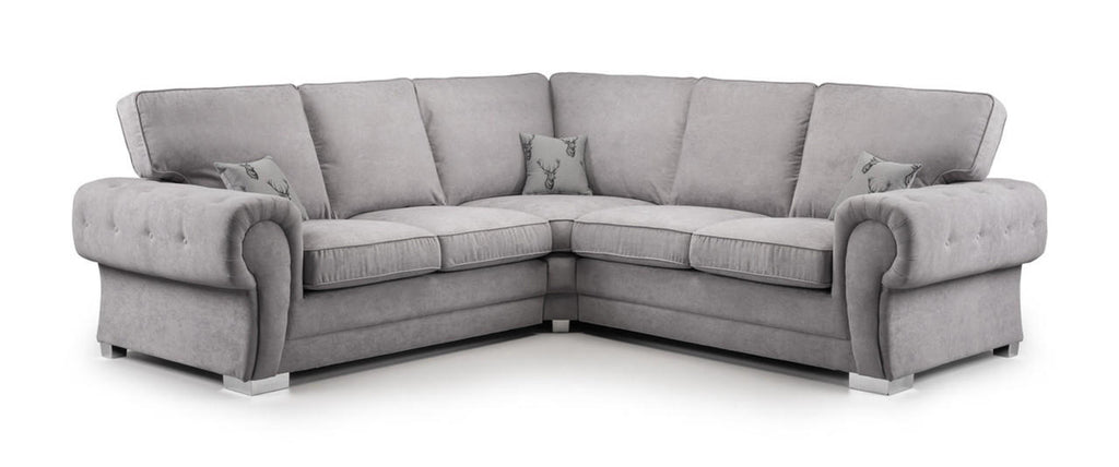 Varona Scatterback/Fullback Sofa - Black or Grey - Available Large Corner, RHF/LHF Corner, 3 Seater, 2 Seater, Swivel Chair, Armchair Or Sofa Bed