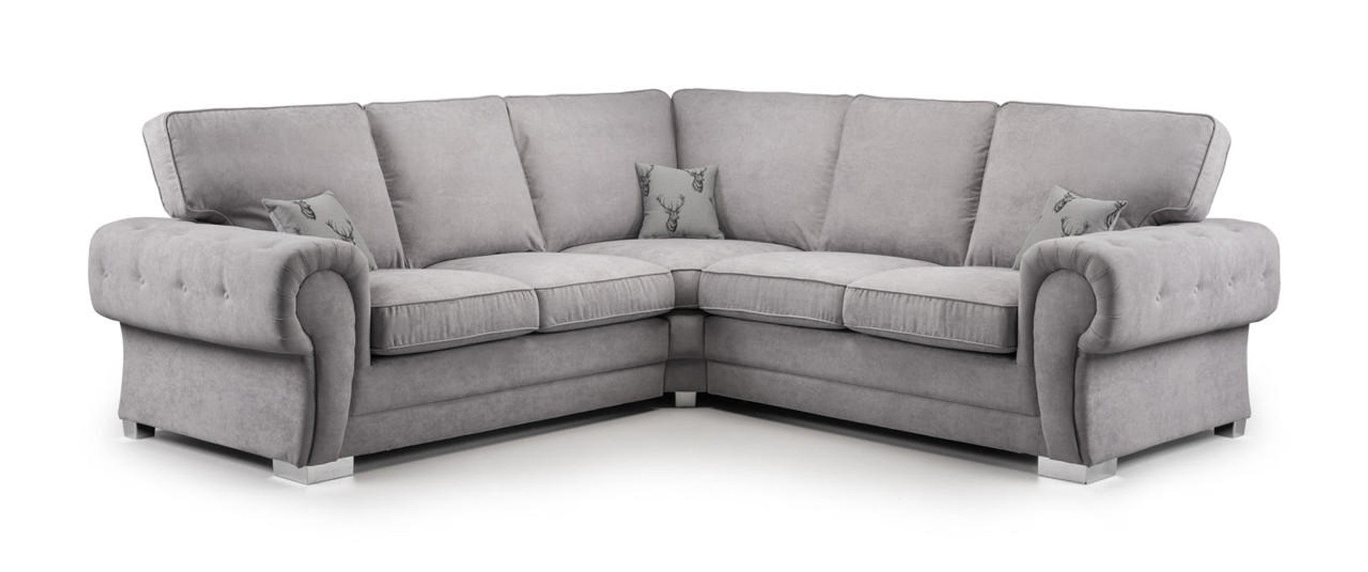 Varona Scatterback/Fullback Sofa - Black or Grey - Available Large Corner, RHF/LHF Corner, 3 Seater, 2 Seater, Swivel Chair, Armchair Or Sofa Bed