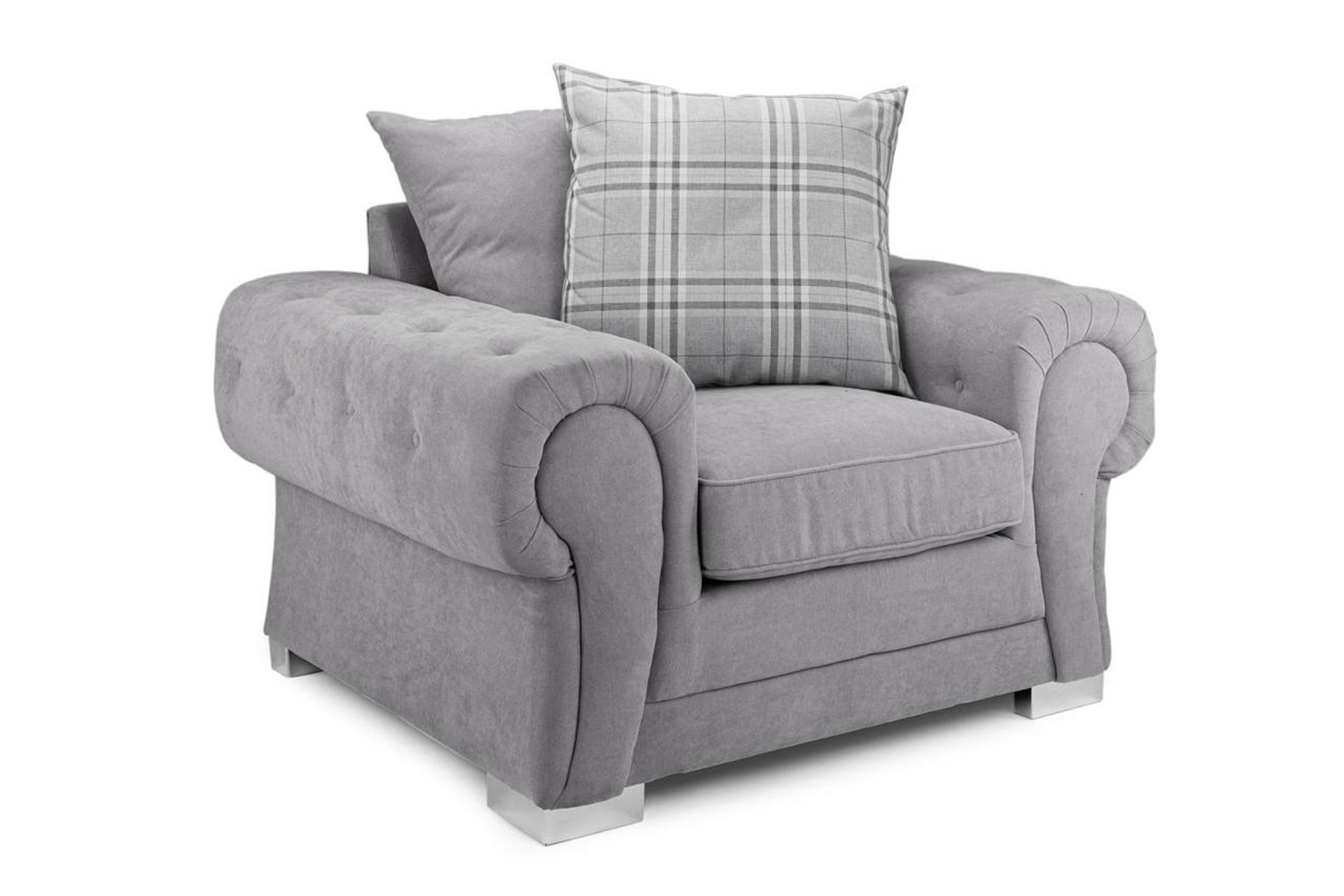 Varona Scatterback/Fullback Sofa - Black or Grey - Available Large Corner, RHF/LHF Corner, 3 Seater, 2 Seater, Swivel Chair, Armchair Or Sofa Bed