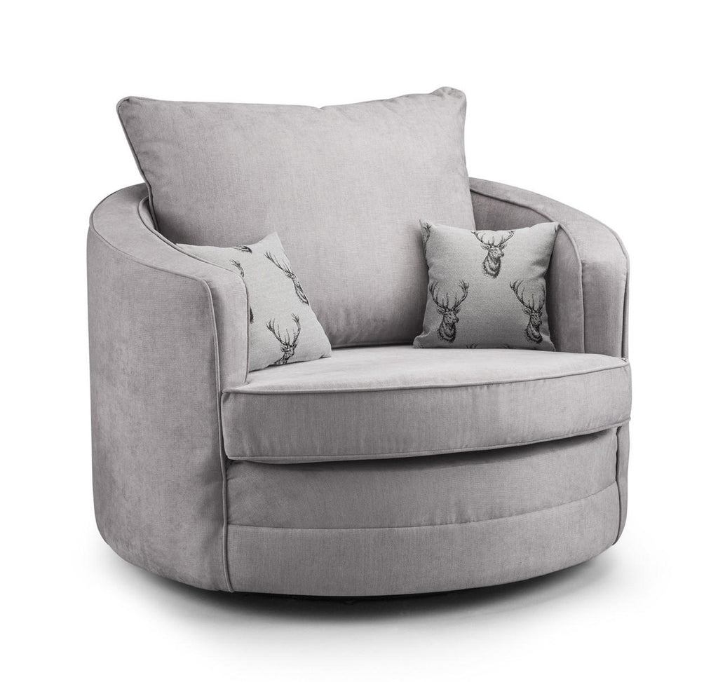 Varona Scatterback/Fullback Sofa - Black or Grey - Available Large Corner, RHF/LHF Corner, 3 Seater, 2 Seater, Swivel Chair, Armchair Or Sofa Bed