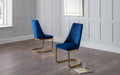 Vittoria Cantilever Dining Chair Blue or Grey - 62x48x97H (cm)