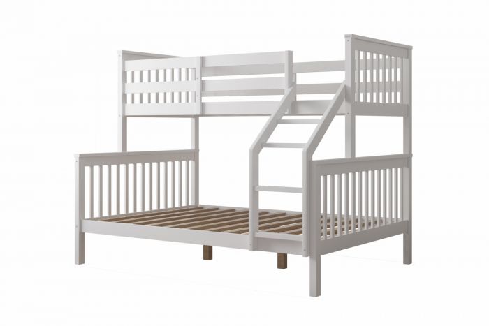 Wooden Zoom Triple Bunk Bed - Grey & White