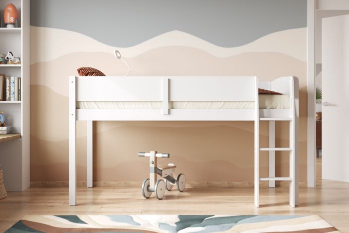 Loop Midsleeper Cabin Bed - Colour Options Available White or Grey or Pink