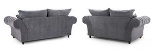 Windsor Fullback Sofa - Stone or Grey - Available in a Large Corner, LHF/RHF Corner, 4, 3, 2 Seaters & Arm Chair