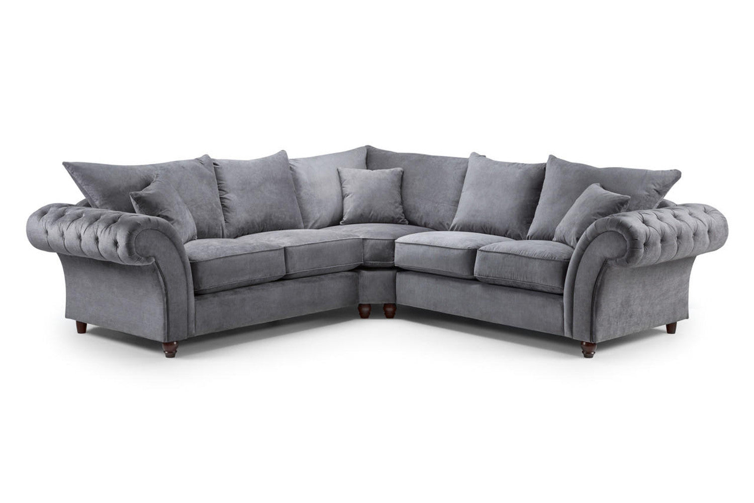 Windsor Fullback Sofa - Stone or Grey - Available in a Large Corner, LHF/RHF Corner, 4, 3, 2 Seaters & Arm Chair