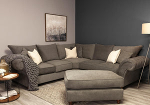 Windsor Fullback Sofa - Stone or Grey - Available in a Large Corner, LHF/RHF Corner, 4, 3, 2 Seaters & Arm Chair