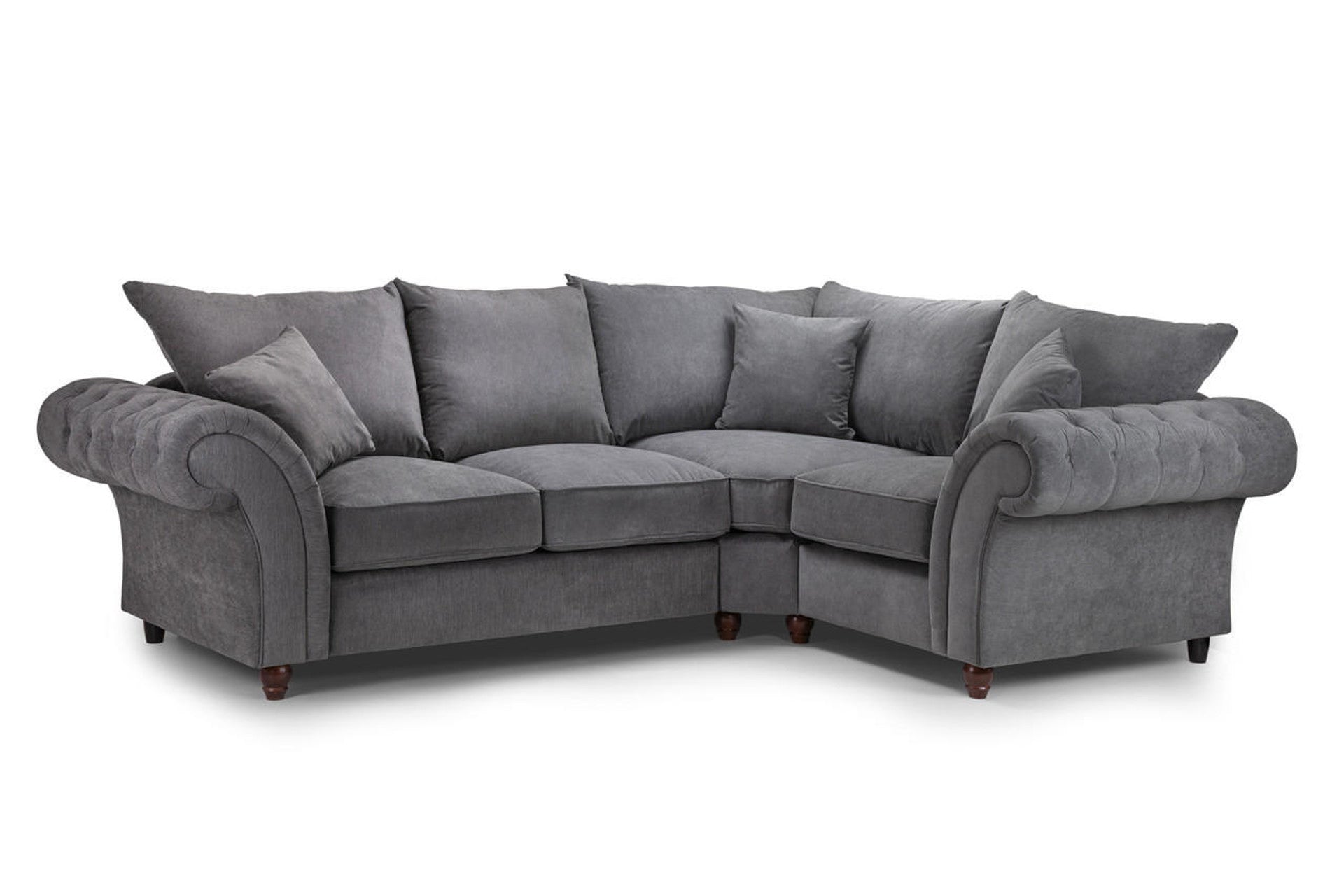 Windsor Fullback Sofa - Stone or Grey - Available in a Large Corner, LHF/RHF Corner, 4, 3, 2 Seaters & Arm Chair