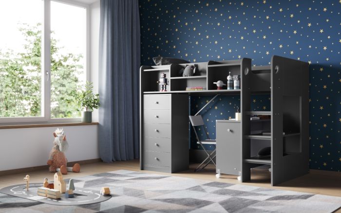 Merlin Junior Mid High Cabin Station - Available in White or Grey