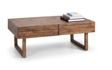 Load image into Gallery viewer, Woburn Rustic 2 Drawer Coffee Table - RECYCLED/RECLAIMED Pine - Colour Cashew
