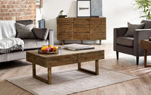 Load image into Gallery viewer, Woburn Rustic 2 Drawer Coffee Table - RECYCLED/RECLAIMED Pine - Colour Cashew
