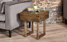 Load image into Gallery viewer, Woburn Rustic 1 Drawer Lamp/Bedside Table - RECYCLED/RECLAIMED Pine - Colour Cashew
