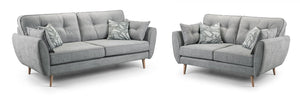 Zinc Sofa -  Grey Fabric - Available in Large Corner, 3+2 & Armcahir