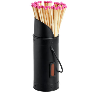 Black Matchstick Holder with 60 Matches