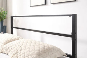 Hollan Black or White Metal Bed Frame - Available in Single, Double & KingSize