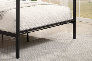 Chalfont Four Poster Metal Bed Frame - White or Black -Available in Single, Small Double, Double & KingSize