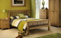 Amsterdam Oak Bed - High Foot End & Low Foot