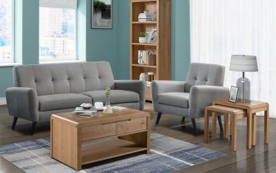 Curve Oak TV Unit/Mdeia Unit - 45cm D x 115cm W x 50cm H