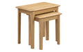 Cotswold Oak Nest of 2 Tables - 34cm D x 49cm W x 49cm H
