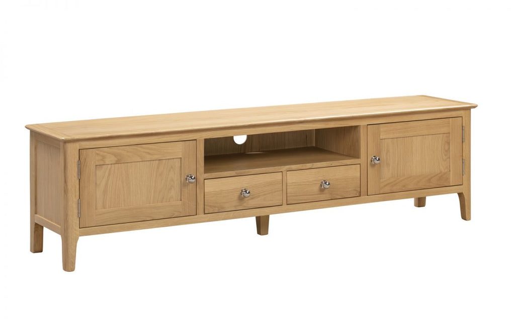 Cotswold Oak TV Unit/Media Unit - 38cm D x 180cm W x 48cm H