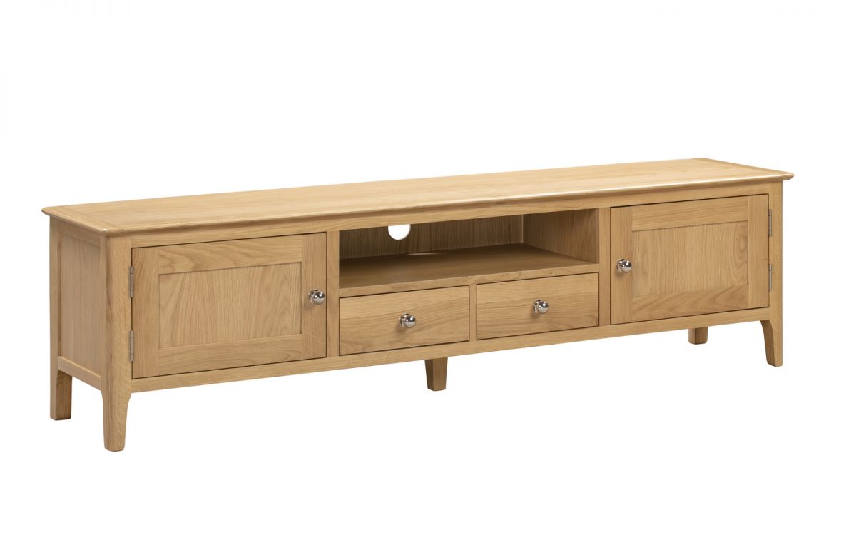 Cotswold Oak TV Unit/Media Unit - 38cm D x 180cm W x 48cm H