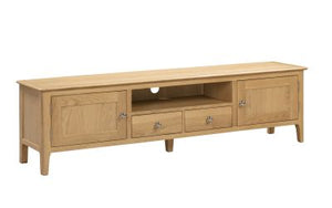 Cotswold Oak TV Unit/Media Unit - 38cm D x 180cm W x 48cm H