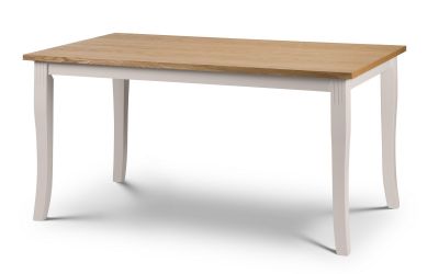 Davenport Dining Table - Oak & elephant Grey - 90cmD x 150cmW x 75cmH