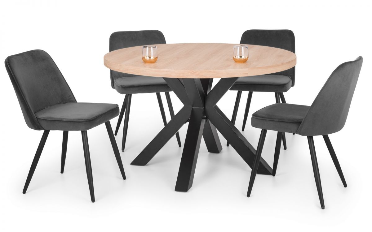 Burgess Dining Chair - Available in Grey or Blue