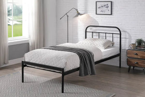 Burton Modern Metal Bed Frame - Copper, Black or White - Available in Single, Small Double, Double & KingSize
