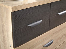 Load image into Gallery viewer, Domonic Narrow Chest 5 Drawers - Sonoma Oak With Curved Handles
