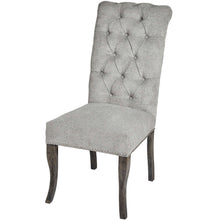 Load image into Gallery viewer, Silver Roll Top Dining Chair With Ring Pull
