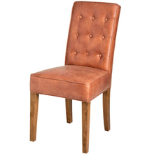 Load image into Gallery viewer, Tan Faux Leather Dining Chair
