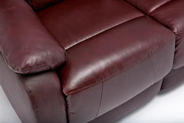 Palermo Leather Sofa - Available in Black, Burgundy or Grey