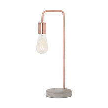 Load image into Gallery viewer, Copper Industrial Lamp With Stone Base
