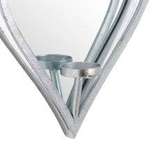 Load image into Gallery viewer, Small Silver Mirrored Heart Candle Holder
