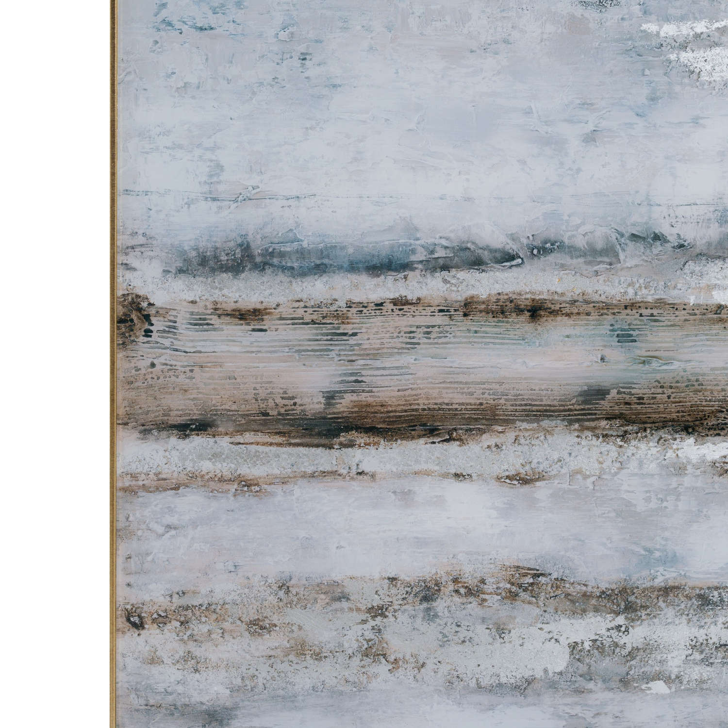Enchanting Abstract Grey Glass Image with Silver Frame