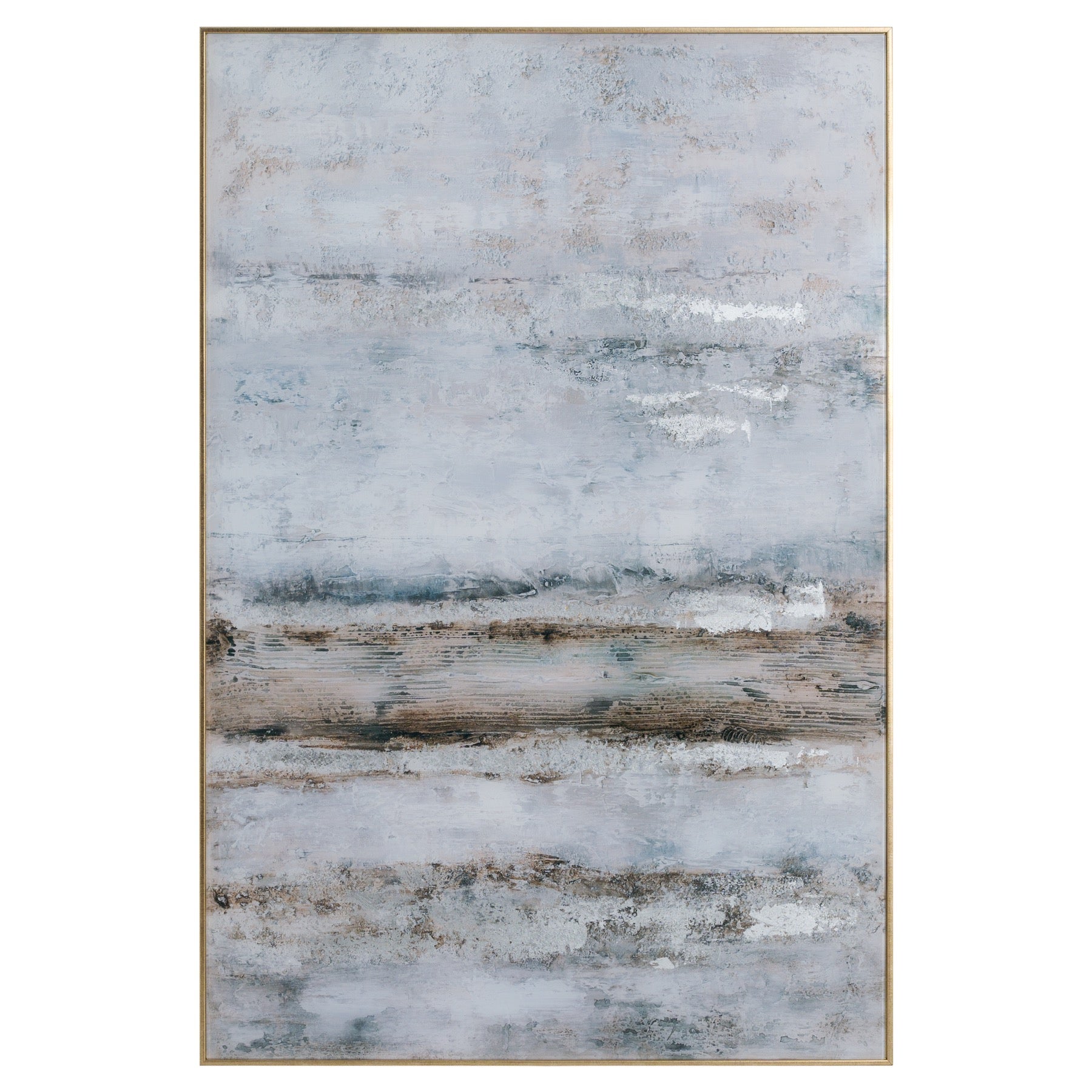 Enchanting Abstract Grey Glass Image with Silver Frame