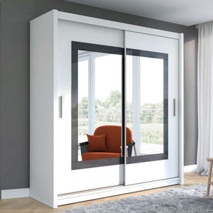 NOTSERP Grey Glass Wardrobe