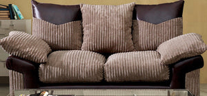 Dino Fabric Brown and Coffee Sofa - 3 + 2 Seater and Corner